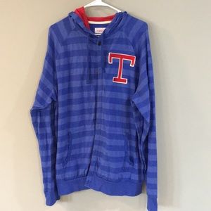 Mitchell &Ness Texas Rangers button up hoodie XL